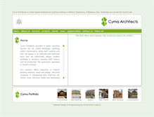 Tablet Screenshot of cymaarchitects.co.uk